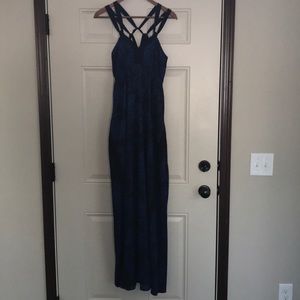 Express Blue and Black Maxi Dress Size M